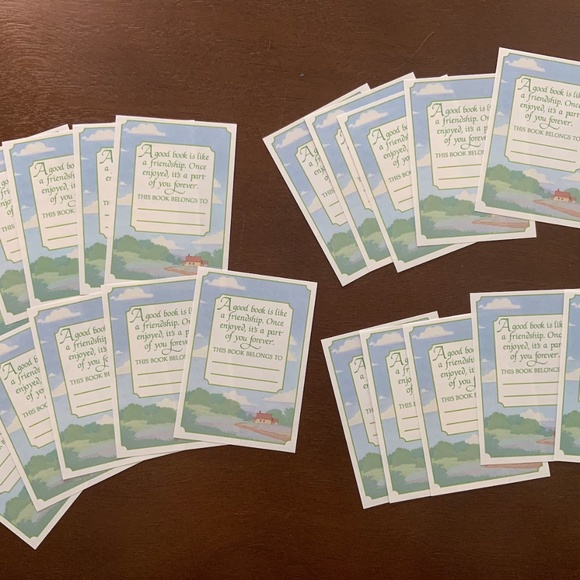 Vintage Bookplates By Current, Inc, Gummed Back - Picture 1 of 4